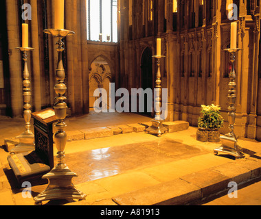 St Cuthbert's shrine, Durham Cathedral, Durham City, Durham, England, UK. Stock Photo