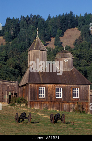 California Fort Ross State Historic Park Russian outpost on north coast Russian Orthodox chapel Stock Photo