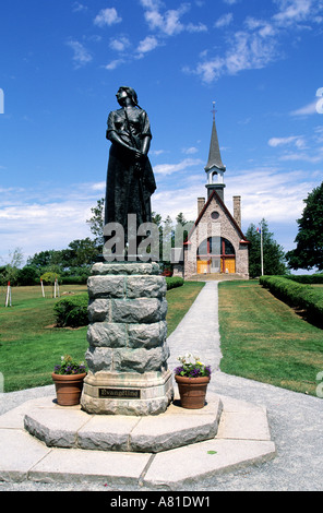 Canada, Nova Scotia, Grand Pre, the statue of Evangeline heroin of the poet Henry-Wadsworth Longfellow Stock Photo