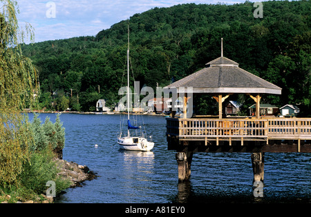 Canada, Quebec Province, Estrie region (Eastern Townships), North-Hatley, Massawippi lake Stock Photo