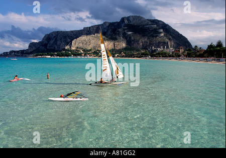 Italy, Sicily, Mondello, seaside resort close to Palermo Stock Photo