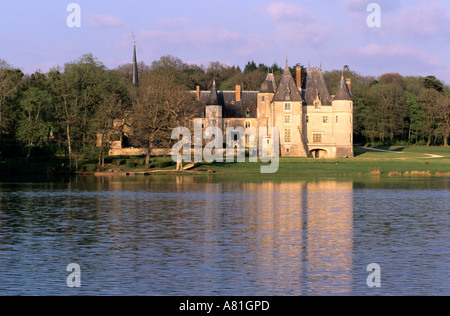 France, Cher, Berry region, Jacques Coeur road, La Verrerie castle near Aubigny sur Nere Stock Photo