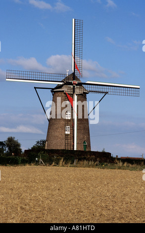 France, Nord, Steenvoorde, windmill Stock Photo