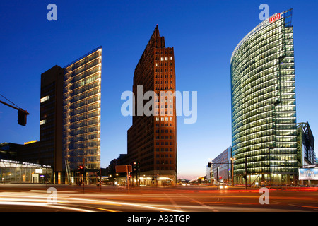 Berlin Potsdamer Platz Sony Center DB tower Stock Photo