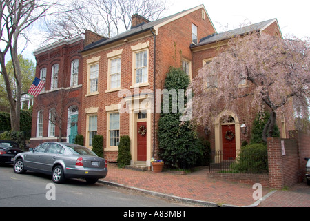 Historic buildings at Alexandria Virginia Stock Photo