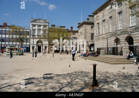 market square stafford england uk gb tourists Stock Photo