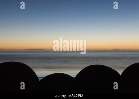 Sunrise Moeraki Boulders North Otago South Island New Zealand Stock 