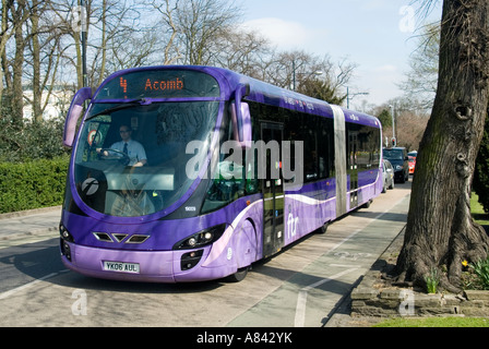 First Groups ftr bendy bus service in york England UK Stock Photo