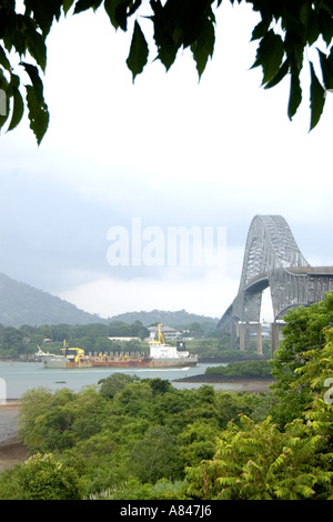 Bridge of the Americas, Panama Canal Zone, Panama City Stock Photo