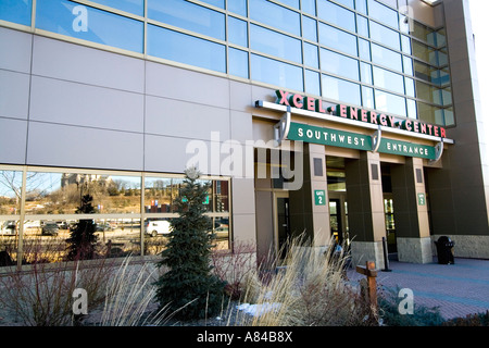 Entrance to Xcel Energy Center a venue for entertainment and sports
