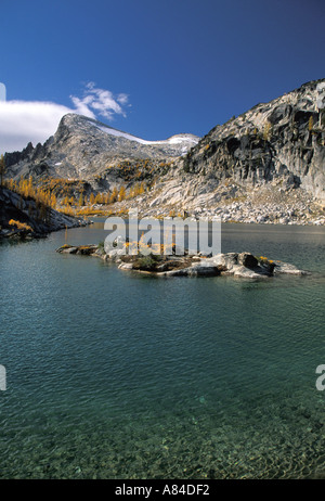Little Annapurna and Inspiration Lake Enchantment Lakes Alpine Lakes Wilderness Washington Stock Photo