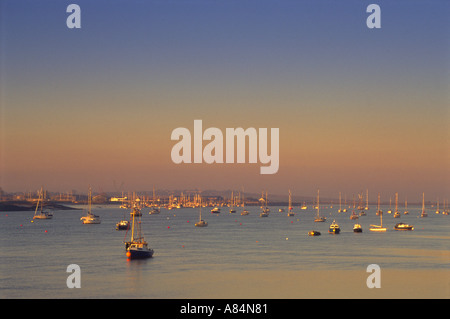 Boats on River Crouch at Burnham on Crouch Essex England UK Stock Photo