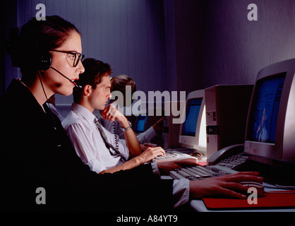 Call centre operators. Stock Photo