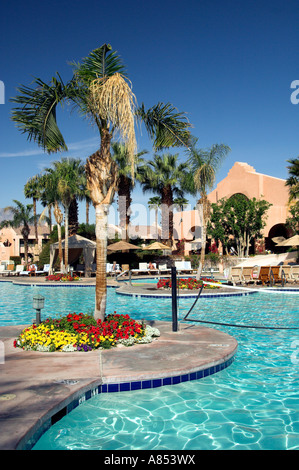 Pool area at the Westin Mission Hills resort in Rancho Mirage near Palm Springs California USA Stock Photo