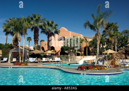 Pool area at the Westin Mission Hills resort in Rancho Mirage near Palm Springs California USA Stock Photo
