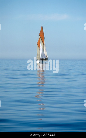 The 1954 gaff rigged ketch French tuna trawler Étoile Molène now used ...