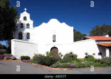 The exterior front of the Mission Basilica San Diego de Alcala near San Diego California USA Stock Photo