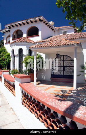 Homes with typical Mexican Spanish design in Mazatlan Mexico Stock ...