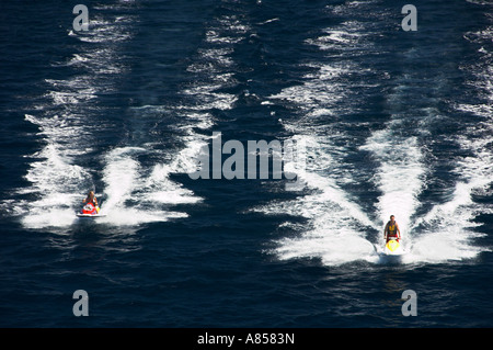 Jet ski recreational activites offshore in Cabo San Lucas Mexico Stock Photo