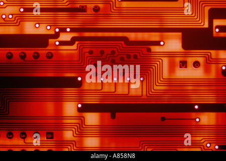 Close-up of computer circuit board. Stock Photo