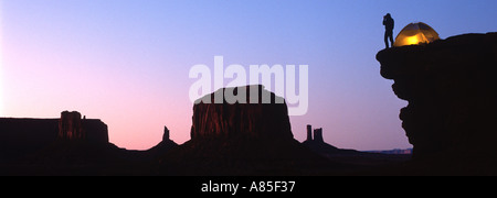 Camping in Monument Valley Arizona Stock Photo