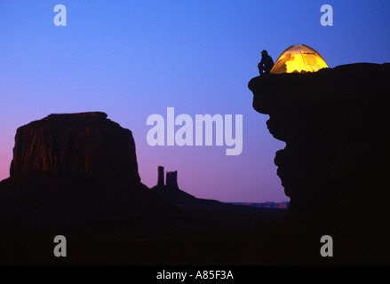 Campsite in Monument Valley Arizona Stock Photo