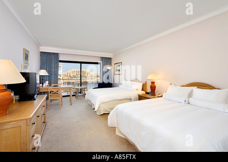 Standard Room at the Westin Dragonara Hotel, St Julians, Malta Stock Photo