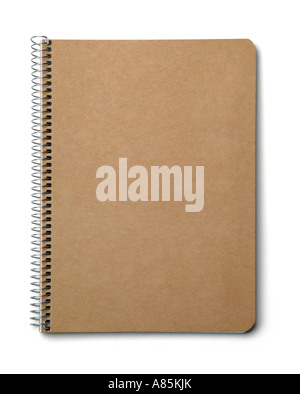 NOTEBOOK ON WHITE BACKGROUND Stock Photo