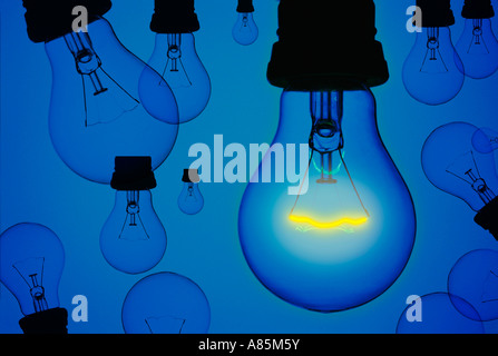 LIGHT BULB BRIGHT INSPIRATION IDEA OF BUSINESS CONCEPT Stock Photo