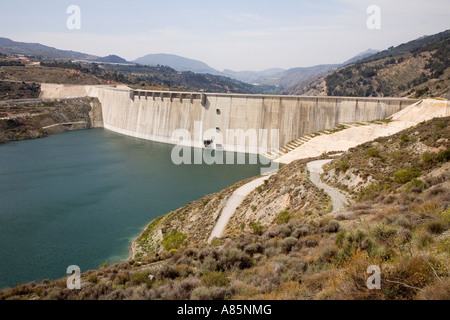 New dam Embalse de Rules on the Rio Guadalfeo Andalucia Spain Stock Photo