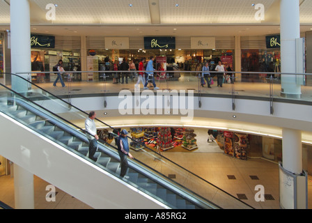 West Thurrock Lakeside indoor shopping mall escalators Stock Photo