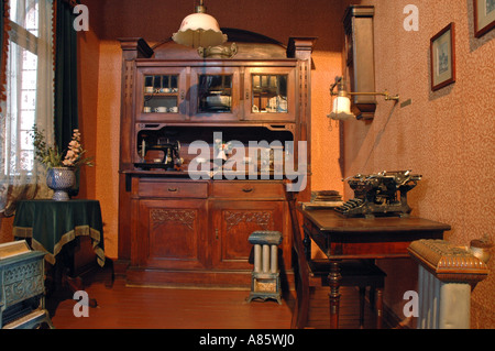 Interior of bourgeois living room in polish flat from the turn of the XIX and XX century Stock Photo