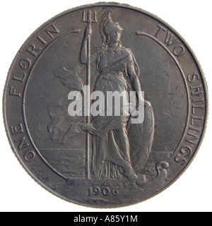 Edward 7th VII Florin Coin Stock Photo