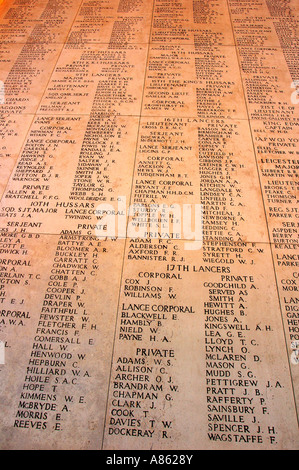 Names on the Menin Gate Stock Photo