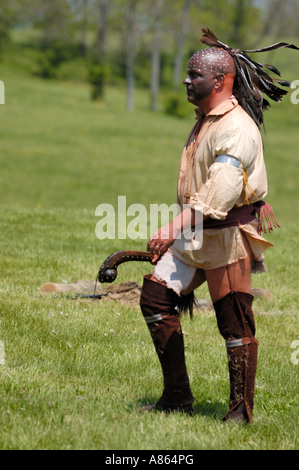 Reenactment of the Ruddles Station Massacre in Kentucky Stock Photo