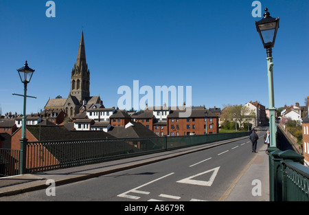 North Street carried across the Longbrook valley and Exe Street by The Iron Bridge, Exeter, Devon Stock Photo