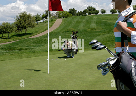 View of a man playing golf game. Stock Photo