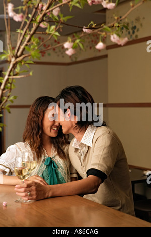Young couple, side view Stock Photo