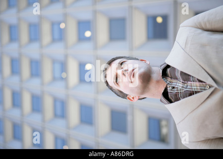 Portrait of a Caucasian man outside Stock Photo
