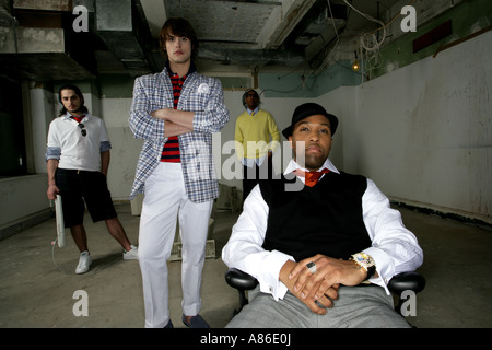 Four young men Stock Photo