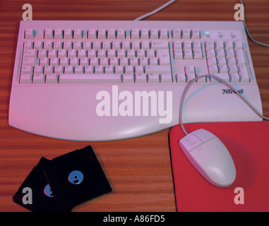 Computer keyboard and mouse. Stock Photo