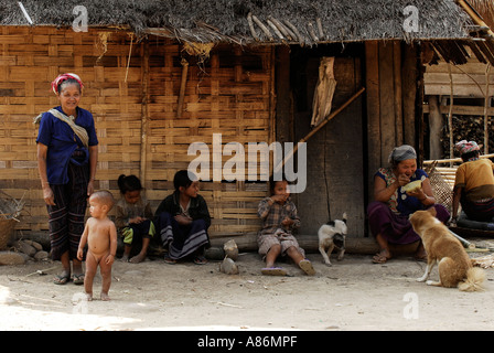 Lao Loum villagers Northern Laos Stock Photo