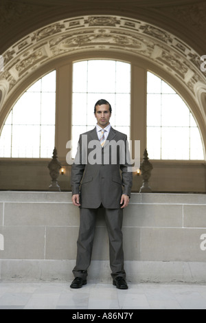 View of a businessman near a window. Stock Photo