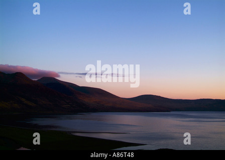 Evening Sunset Loch na Keal Isle of Mull Inner Hebrides Scottish west Coast Stock Photo