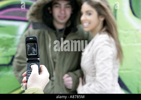 View of two people happily. Stock Photo