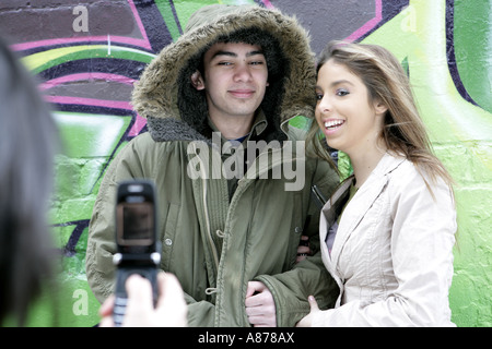 View of two people happily. Stock Photo
