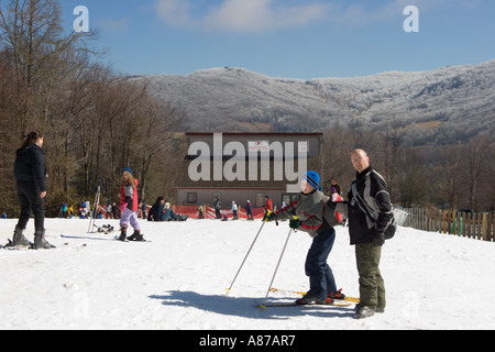 North Carolina Sugar Mountain Skiing Resort Destination Stock