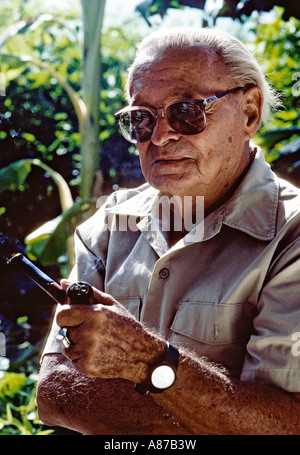 Archaeologist at the site of La Isabella in the Dominican Republic Stock Photo