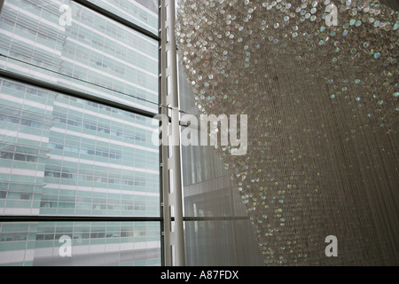 Office building through glass Stock Photo