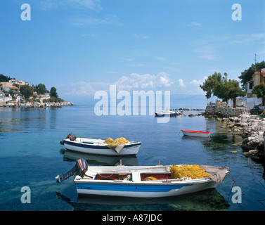 Kassiopi harbour, North East Coast, Corfu (Kerkyra), Ionian Islands, Greece Stock Photo